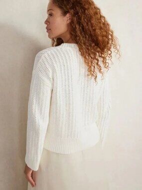 NWT *Haven Well Within* open weave 100% cotton sweater, size XS